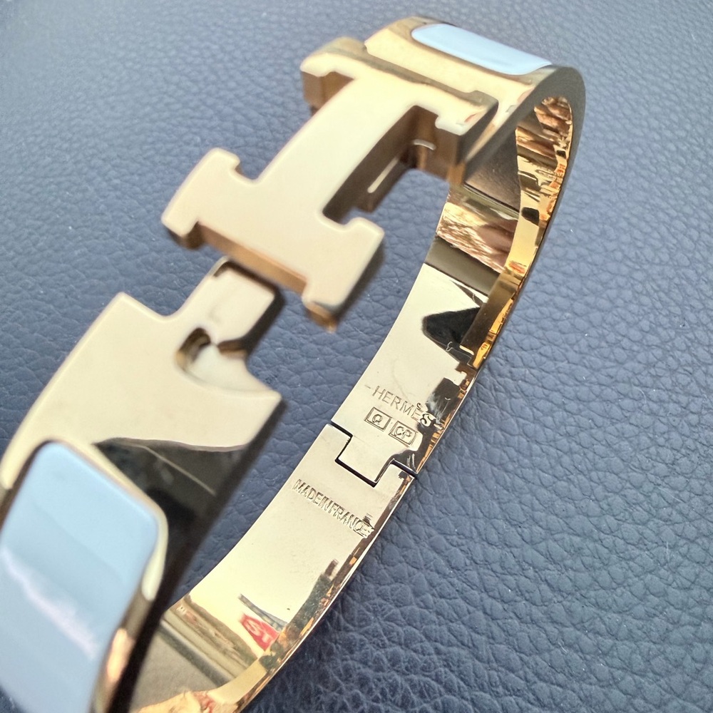 Luxury Herm-Style Blanc Clic Bracelet
